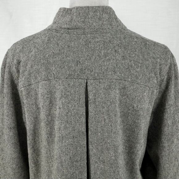 Charlotte Tarantola Jacket Womens XL Gray Wool Blend Lined Swing Trapeze Pleat - Picture 9 of 13